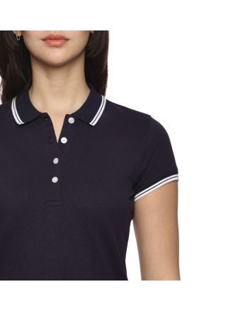 Allen Solly Polo T-shirt Women- Navy Blue